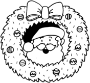 Christmas wreath coloring pages free coloring pages