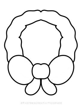 Wreath coloring page tpt