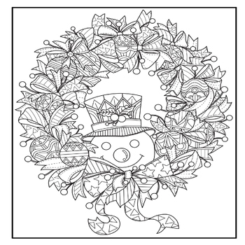 Wreath coloring page tpt