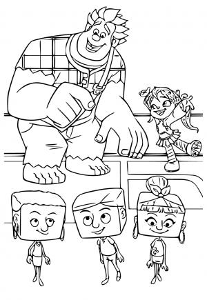 Free printable wreck it ralph coloring pages for adults and kids