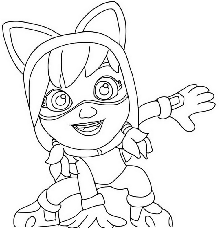 Coloring page action pack wren