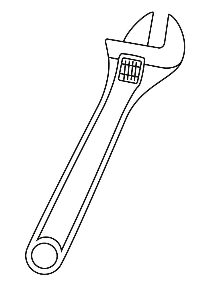 A wrench coloring page