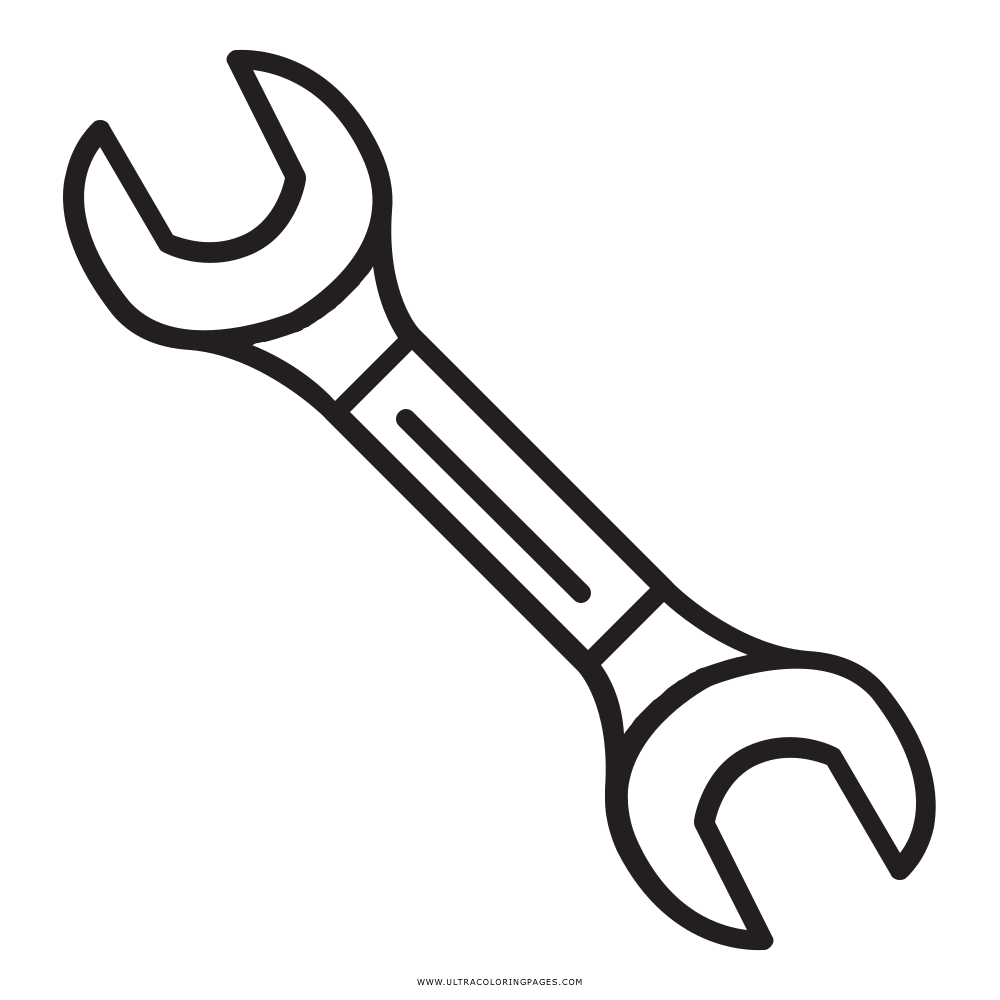 Double head wrench coloring page