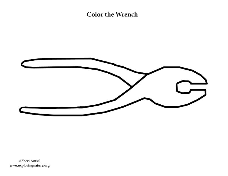 Wrench coloring page