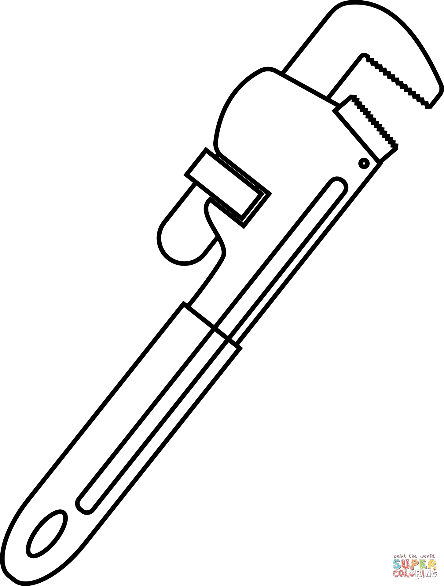 Wrench tool coloring page free printable coloring pages