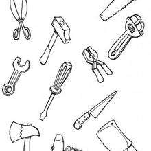 Color each tool coloring pages