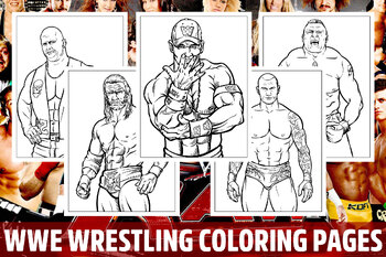 Wwe wrestling coloring pages for kids girls boys teens school activity