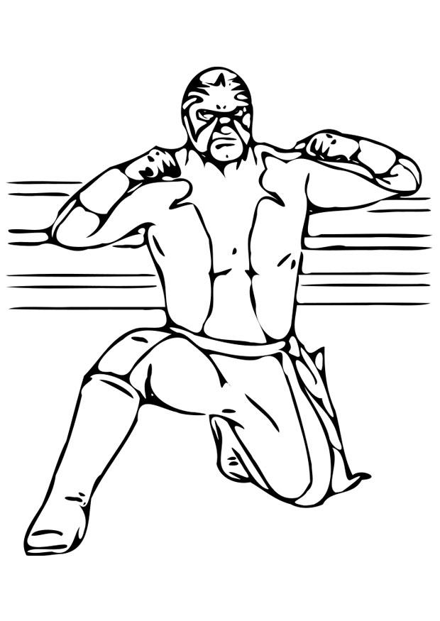 Coloring page to wrestle