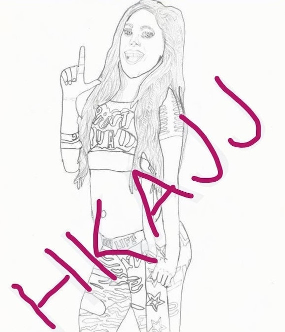 Wwe liv morgan drawing coloring page