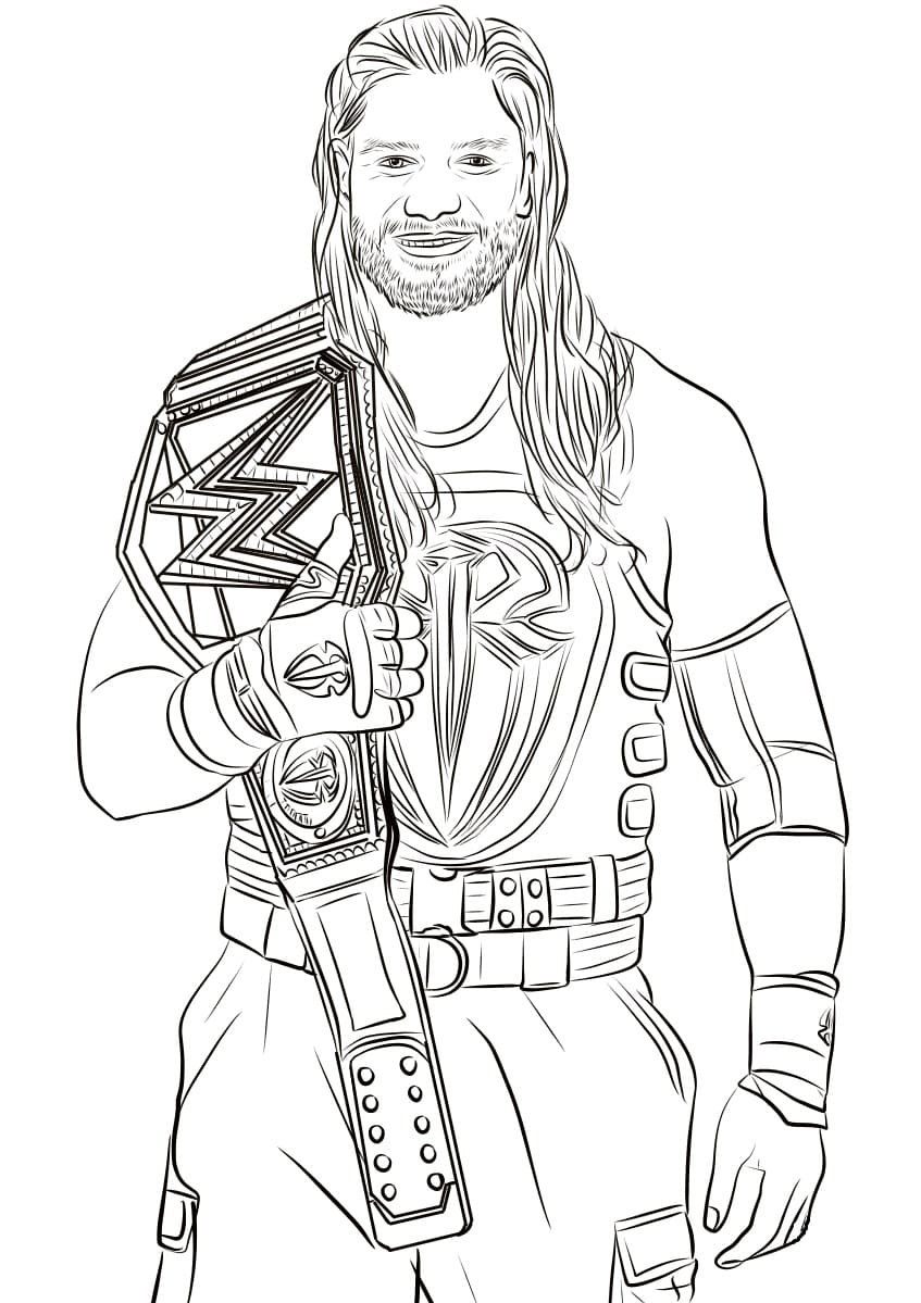 Wwe coloring pages pictures of wrestlers free printable