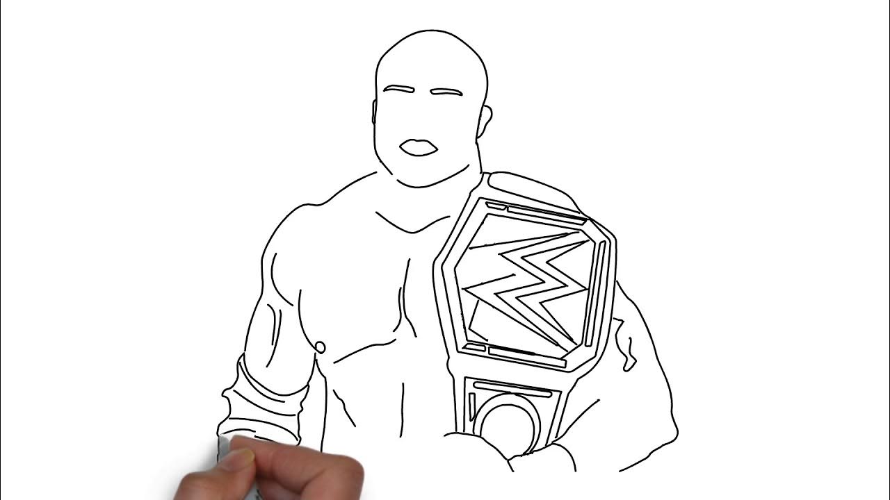 How to draw wwe champion bobby lashley step by step