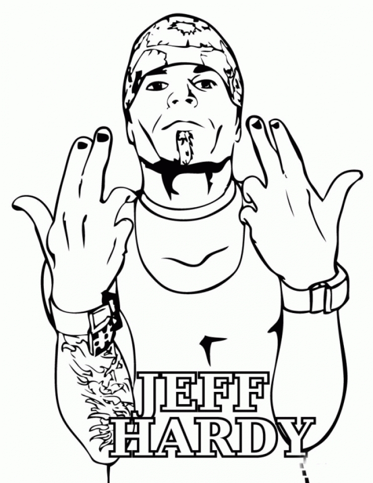 Free printable jeff hardy coloring pages