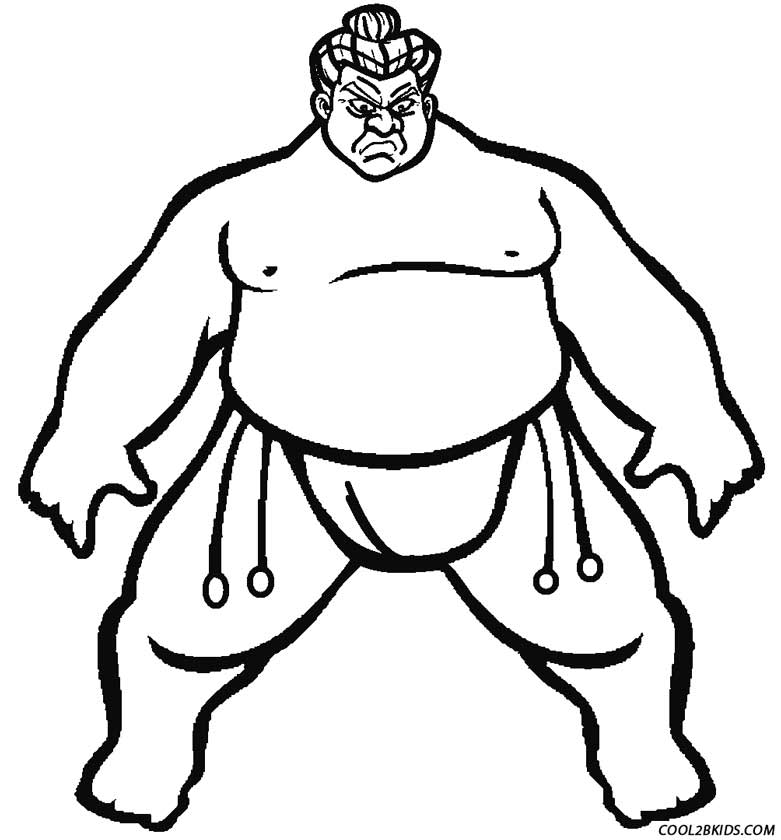 Printable wrestling coloring pages for kids