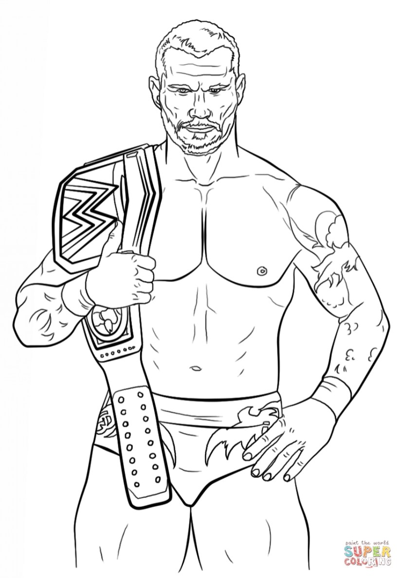 Free printable wwe coloring pages