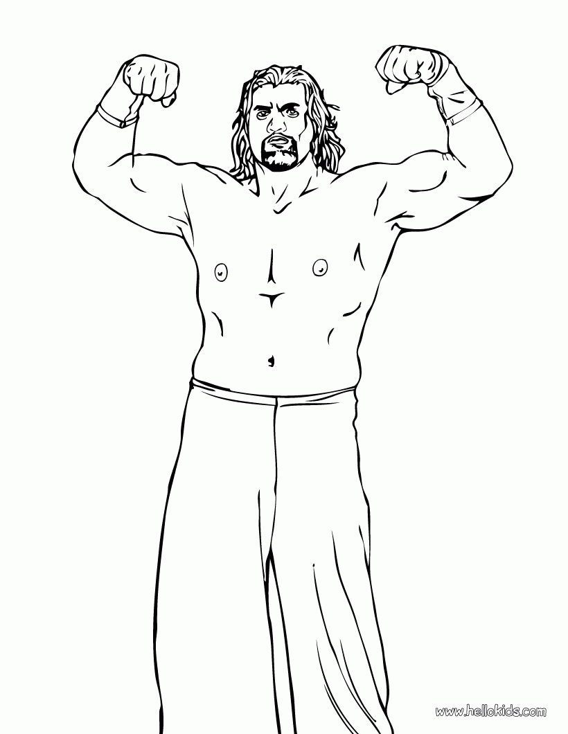 Wrestling coloring pages