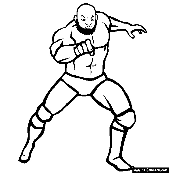 Pro wrestling online coloring pages