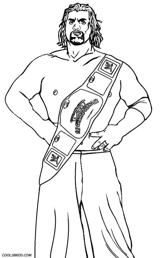 Printable wrestling coloring pages for kids coolbkids wwe coloring pages coloring pages sports coloring pages