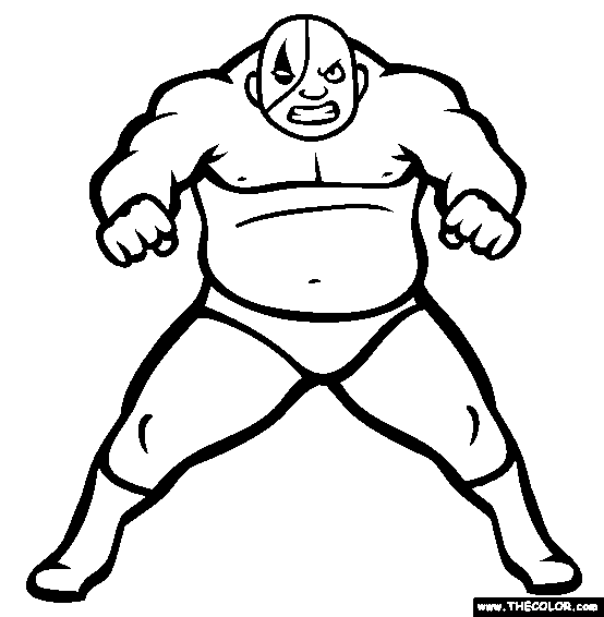 Pro wrestling online coloring pages