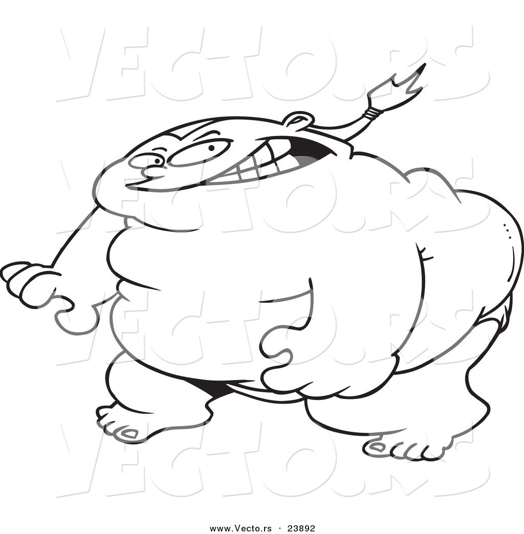 R of a cartoon ready sumo wrestler