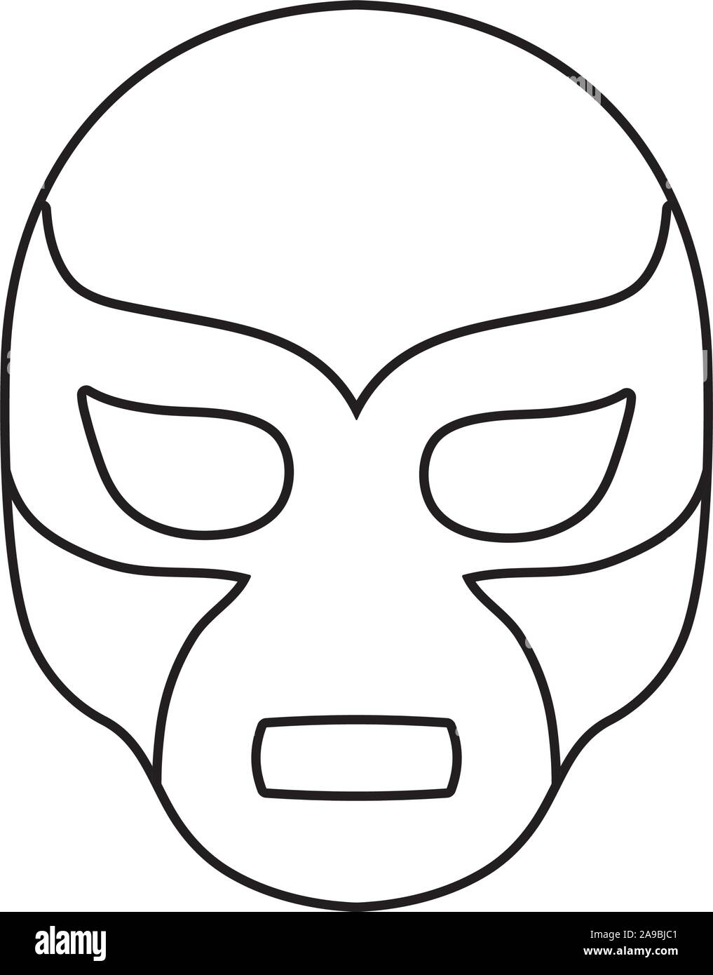 Mexican wrestler mask wrestling on white background vector illustration design stock vector image art