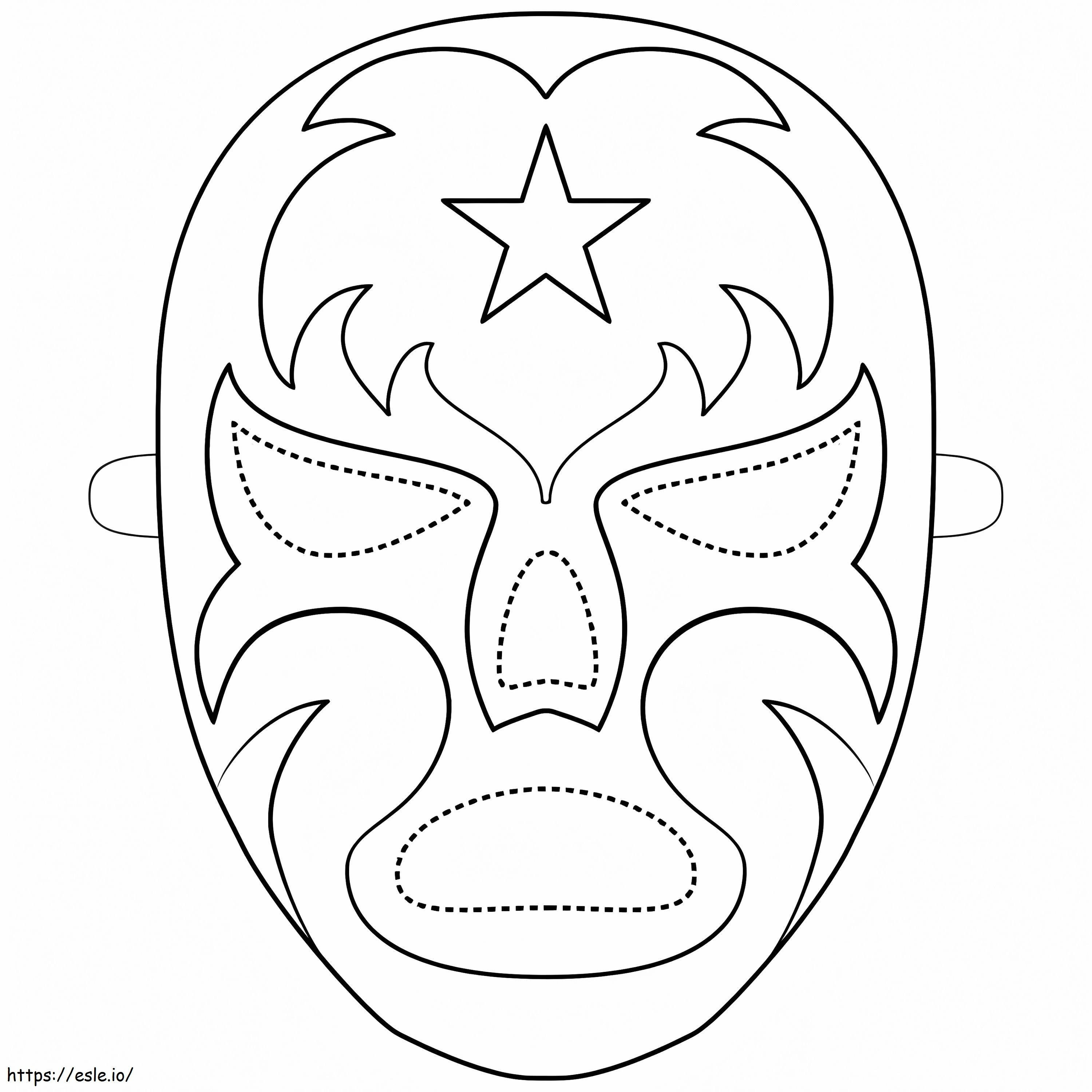 Wrestler mask coloring page