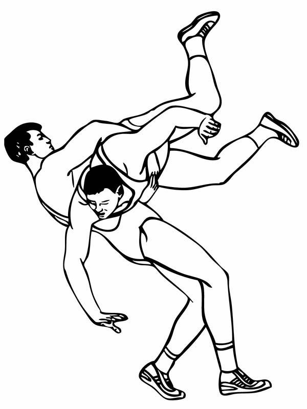 Roman wrestling style coloring page color luna coloring pages sports coloring pages wrestling