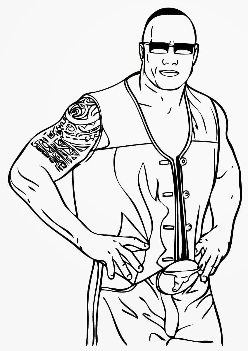 Wwe coloring pages pictures of wrestlers free printable