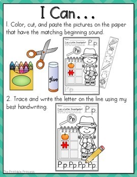 Beginning sounds worksheets no prep pages