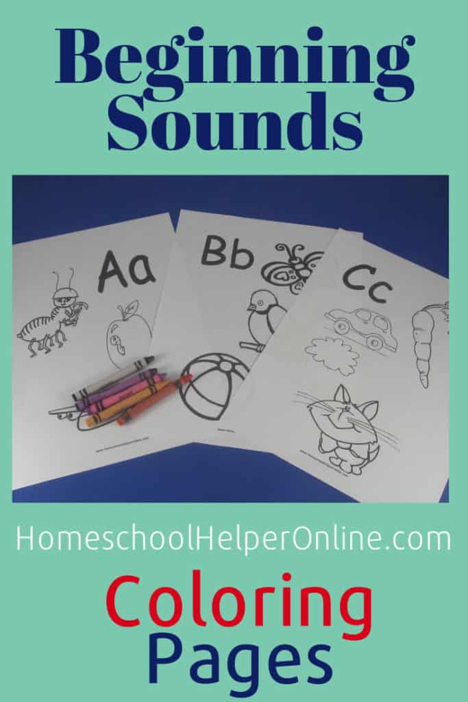 Beginning sounds coloring pages