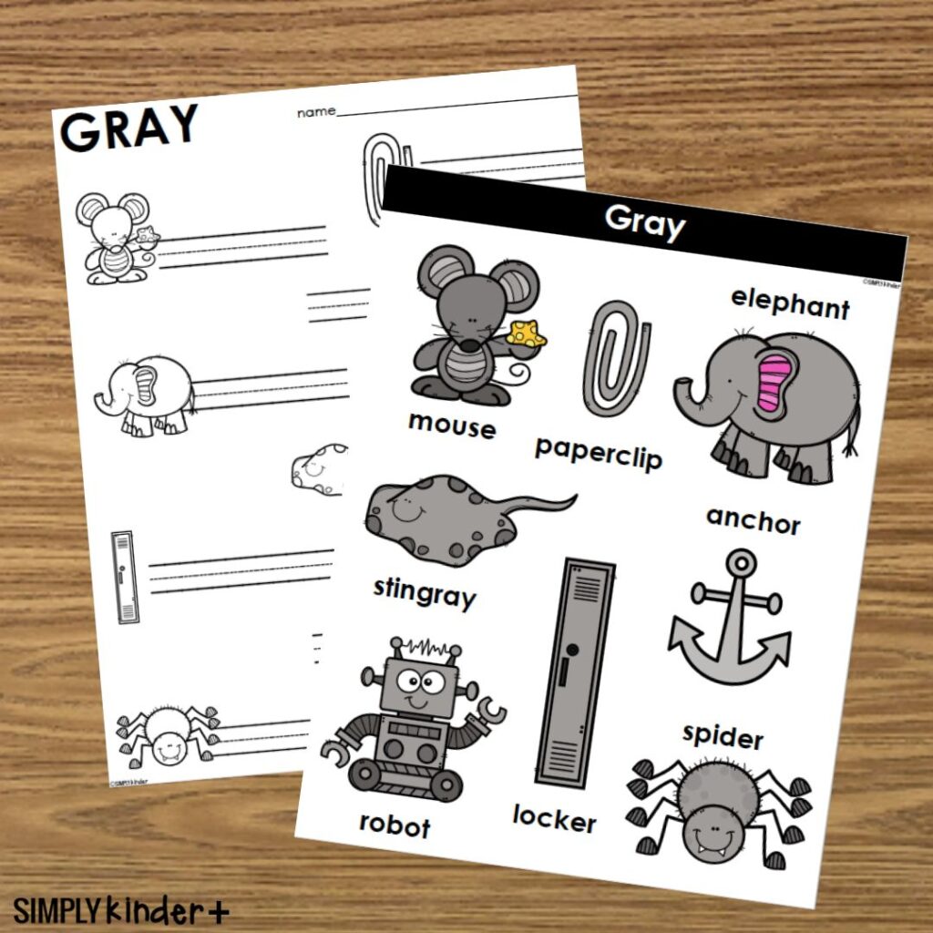 The color gray word posters