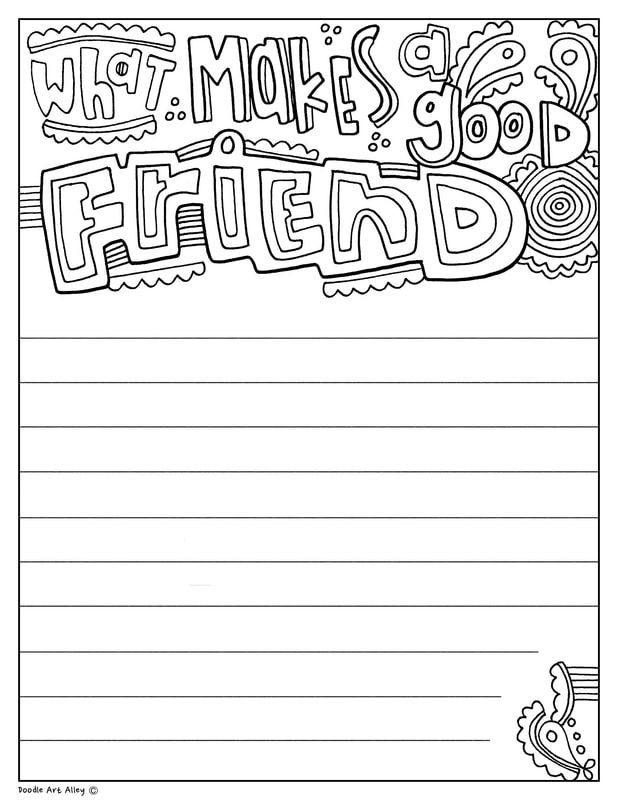 Writing coloring pages and printables