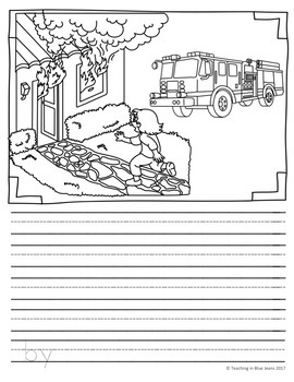 Fire safety writing activity picture writing prompts writing teaching in blue jeans