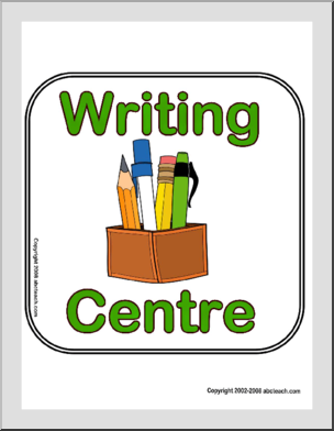 Writing centre sign i