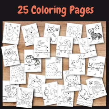 Coloring pages animal writing center mammals by a magical childhood