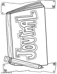 Writing coloring pages and printables