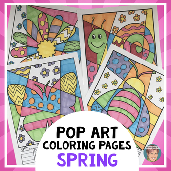 Spring interactive coloring pages writing fun art integration activity