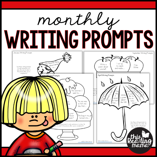 Write and color creative writing prompts