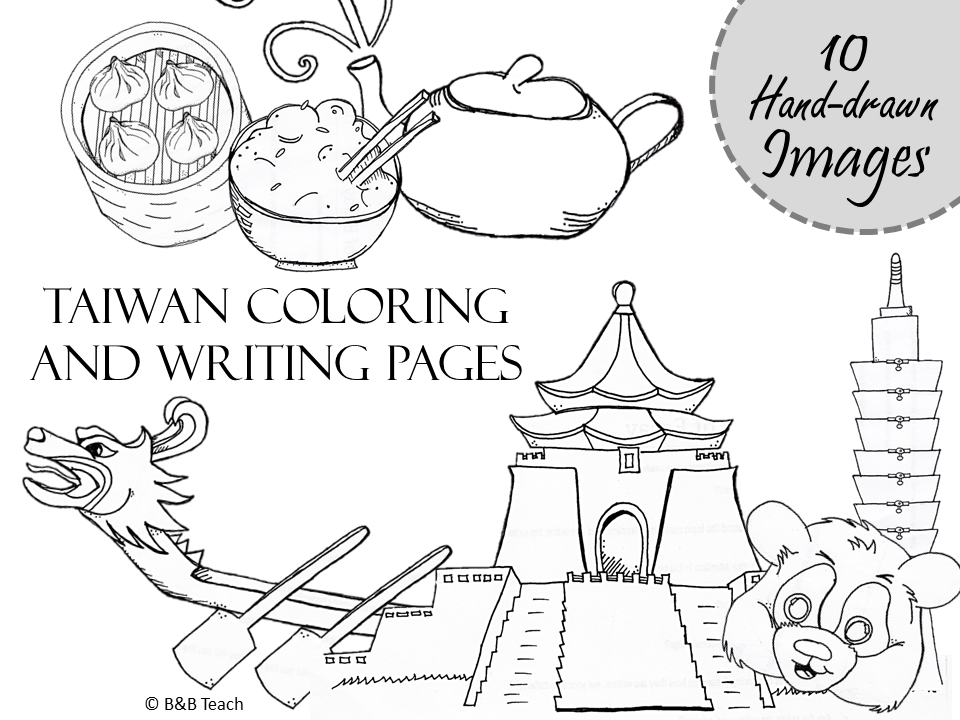 Taiwan coloring writing pages bb teach