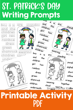 St patricks day writing prompts for kindergarteners