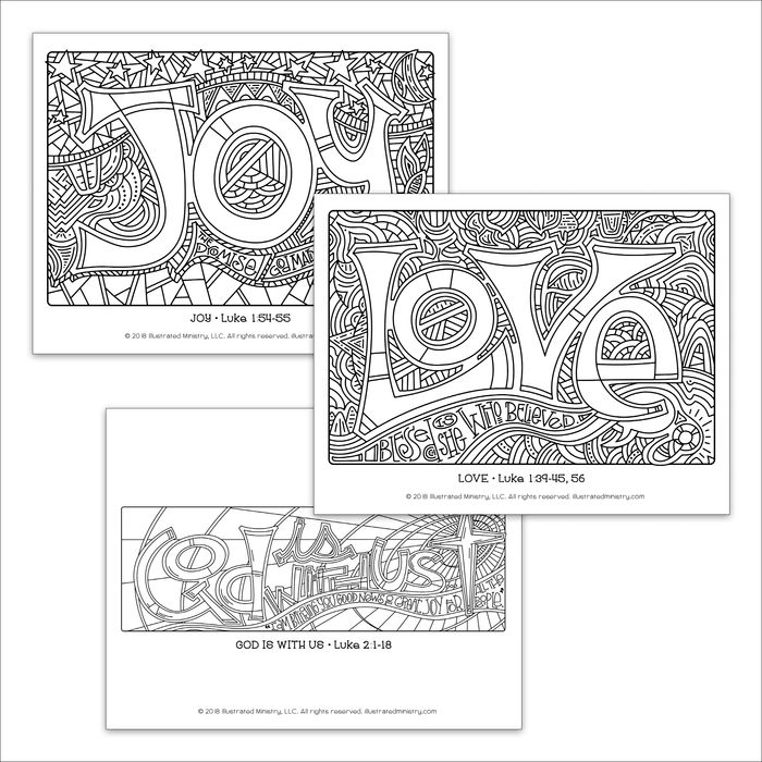 Marys song coloring pages â illustrated ministry