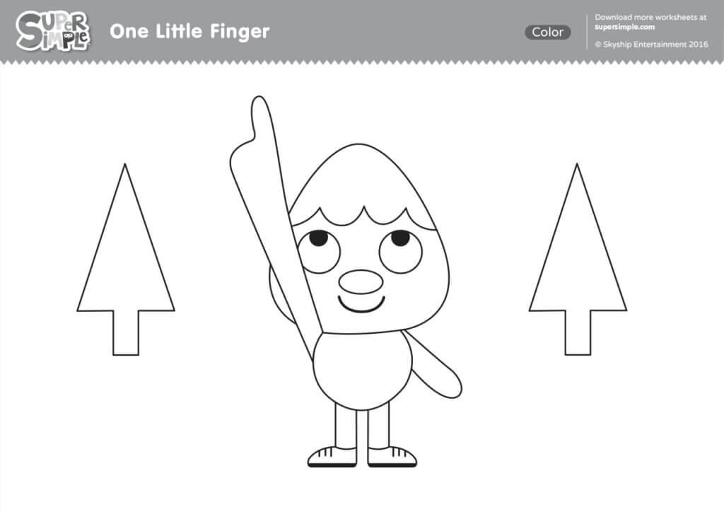 One little finger coloring pages