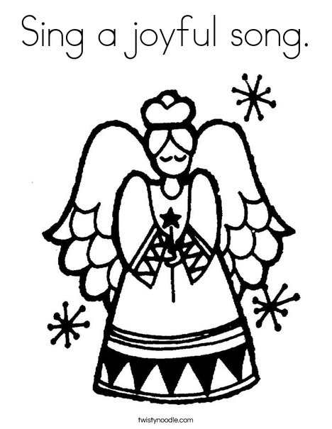 Sing a joyful song coloring page