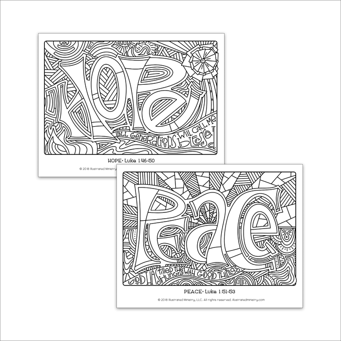 Marys song coloring pages â illustrated ministry