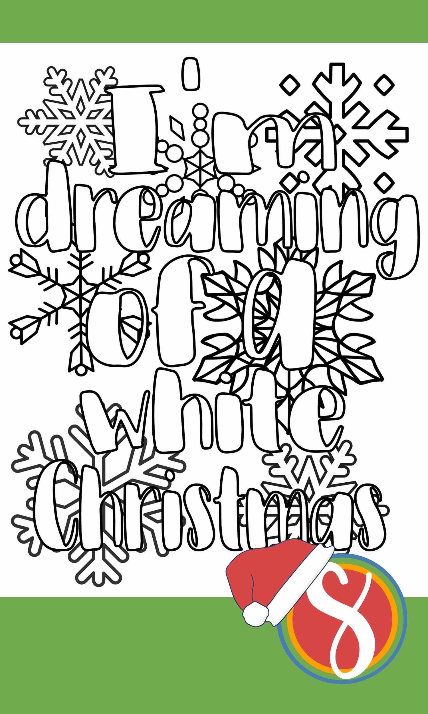 Free song lyrics christmas coloring pages â stevie doodles