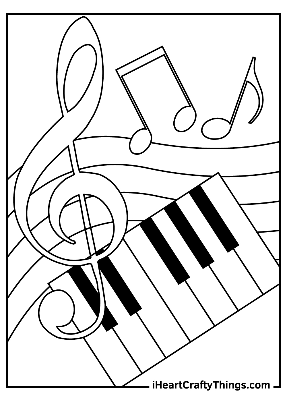 Music coloring pages free printables