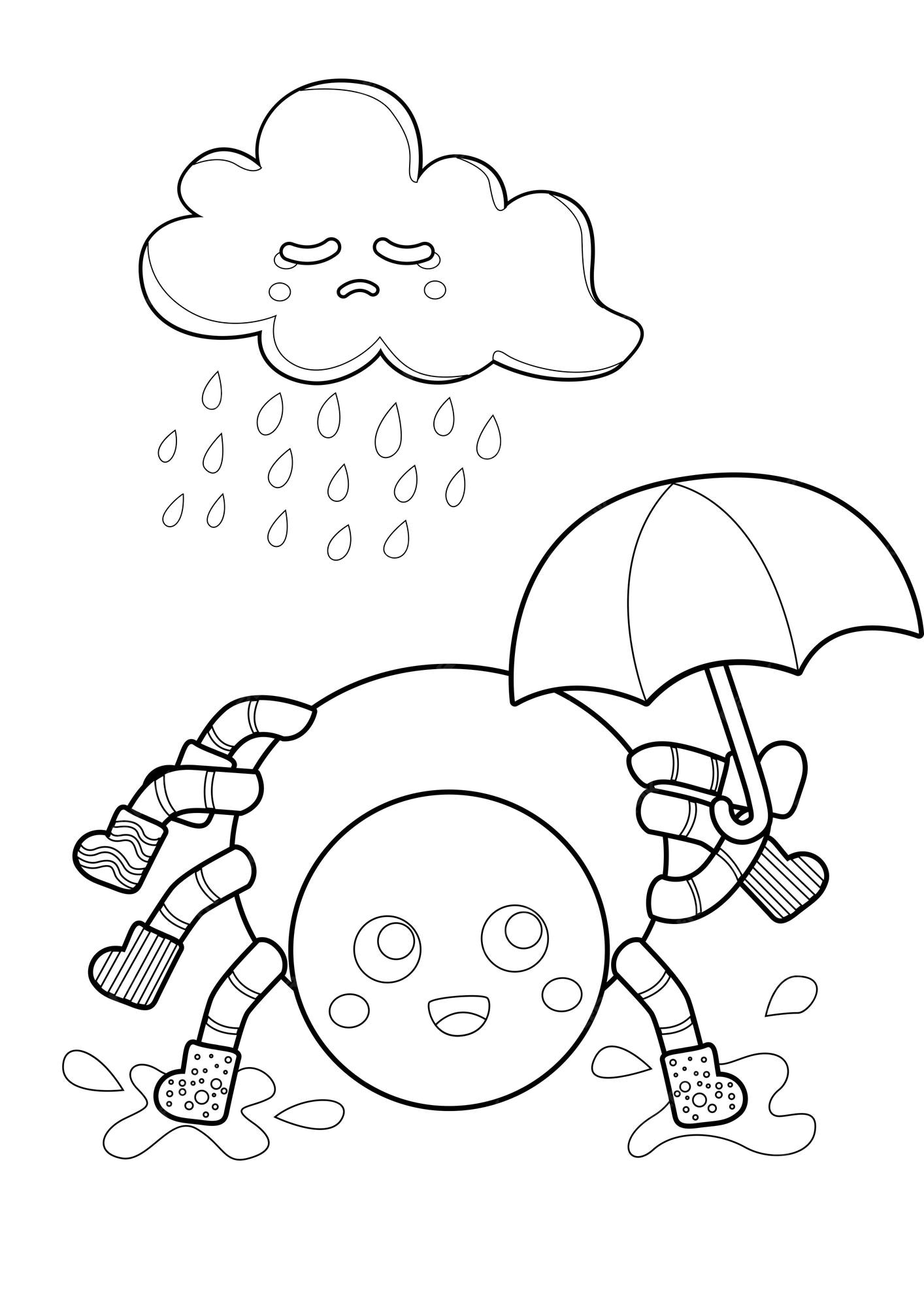 Premium vector itsy bitsy spider from classic song coloring page for kids and adult