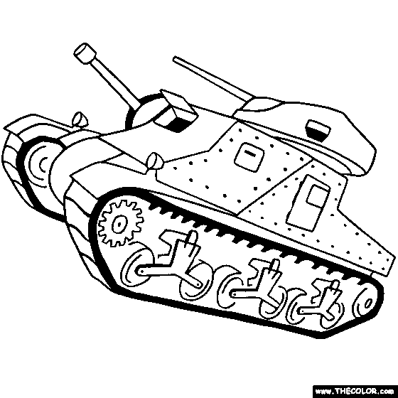 Tanks online coloring pages