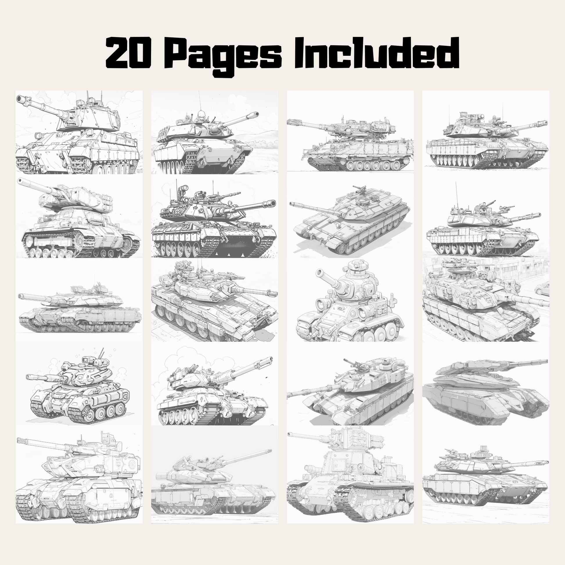 Tank coloring book pages of military vehicle designs for all ages â funny print for you