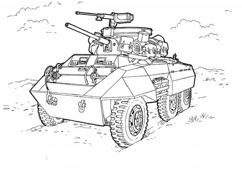 M greyhound light armored car coloring page free printable coloring pages