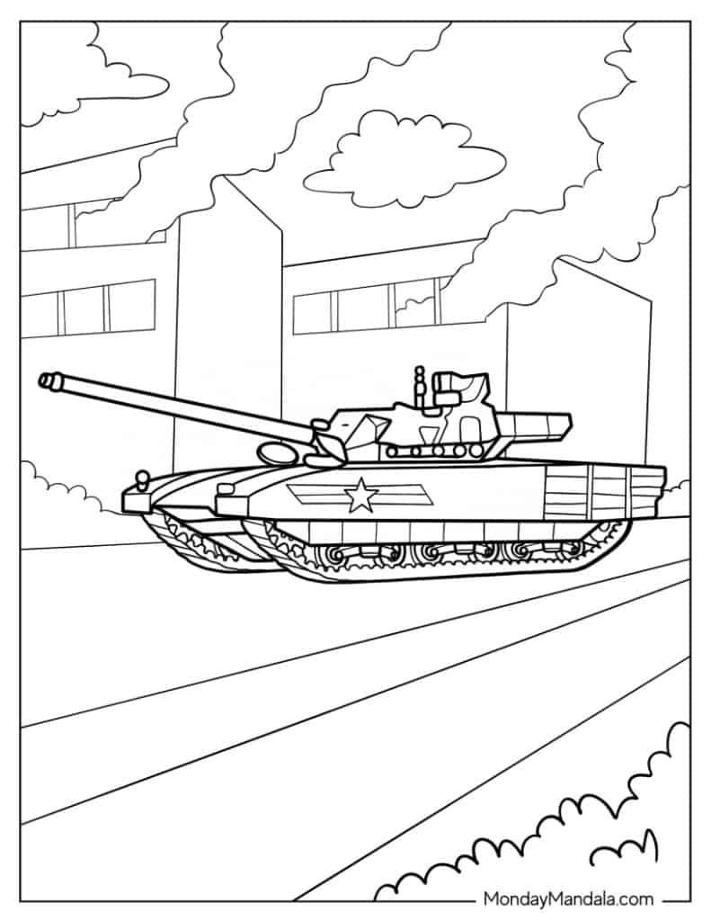 Tank coloring pages free pdf printables